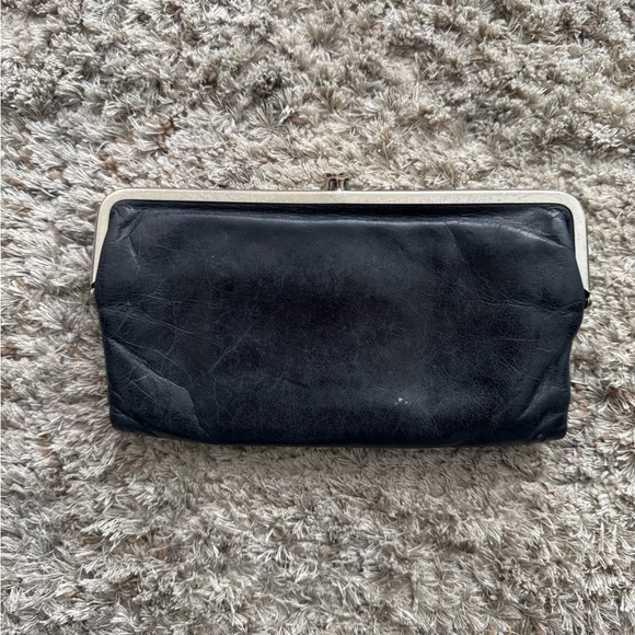 Hobo Leather Frame Wallet / Clutch – Black - Picture 4 of 8